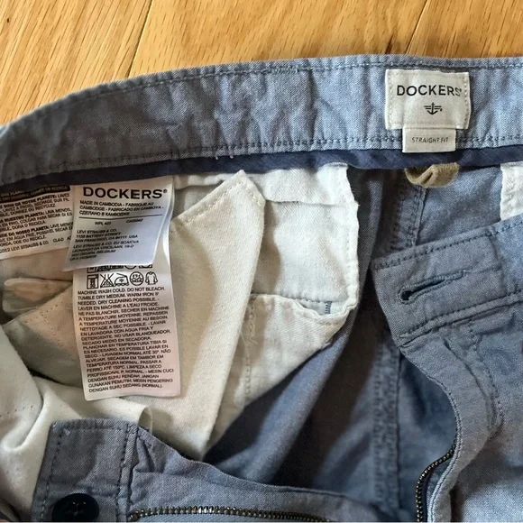 Dockers Pastel Blue Straight Leg Khaki Pants 34 X 29 Coastal - Picture 11 of 12